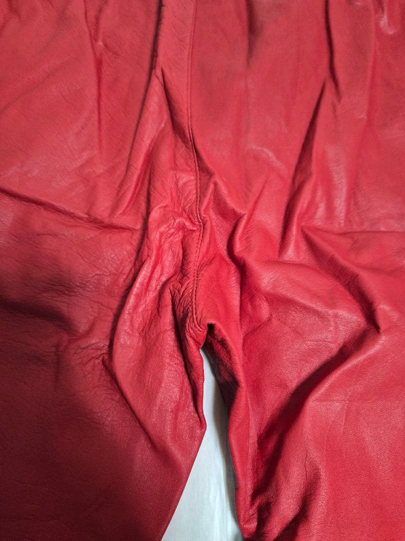 1990年代 オールド アディダス製 レッドレザートラックパンツ