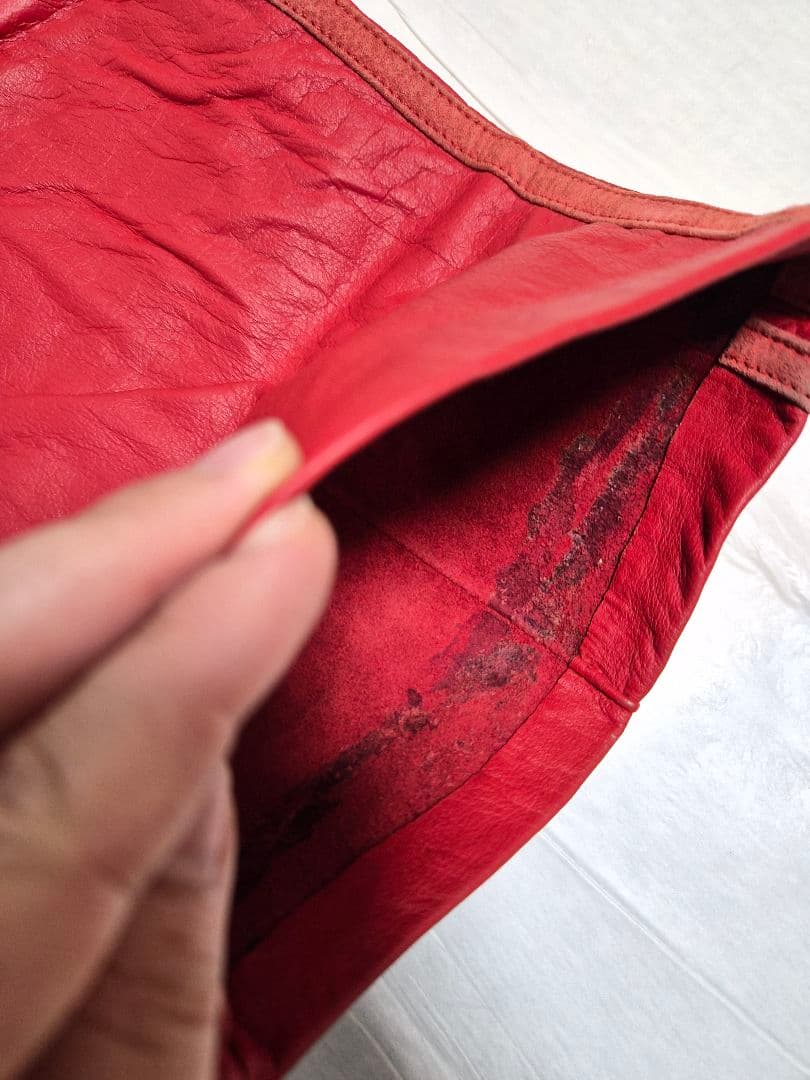 1990年代 オールド アディダス製 レッドレザートラックパンツ