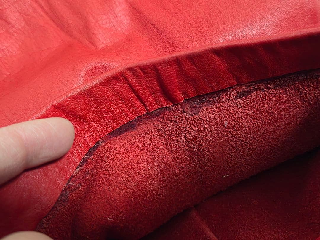 1990年代 オールド アディダス製 レッドレザートラックパンツ