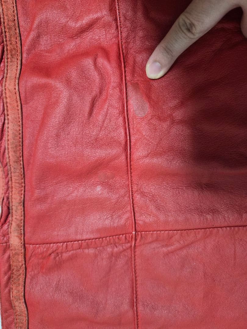 1990年代 オールド アディダス製 レッドレザートラックパンツ