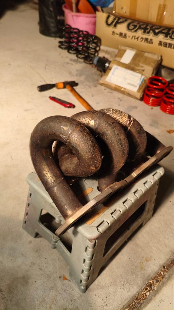 180sx　シルクロードエキマニ＆東名アウトレットSET　要補修　排気漏れ有り