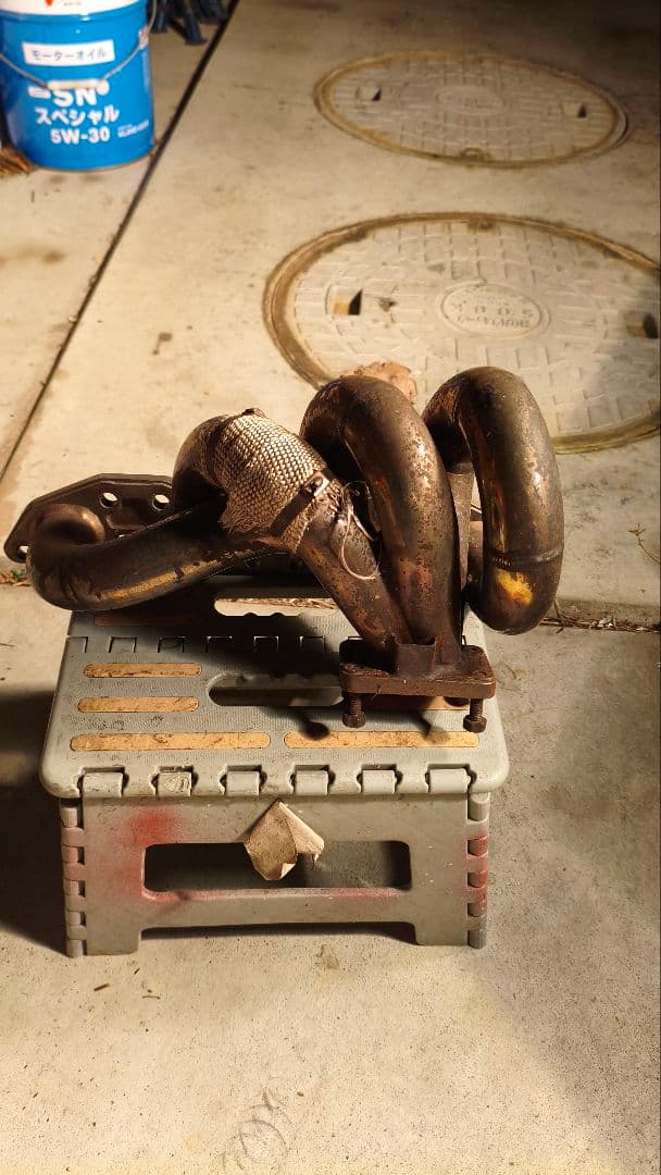 180sx　シルクロードエキマニ＆東名アウトレットSET　要補修　排気漏れ有り