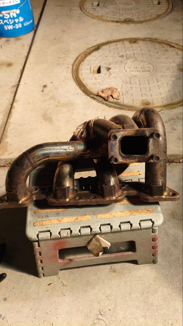 180sx　シルクロードエキマニ＆東名アウトレットSET　要補修　排気漏れ有り