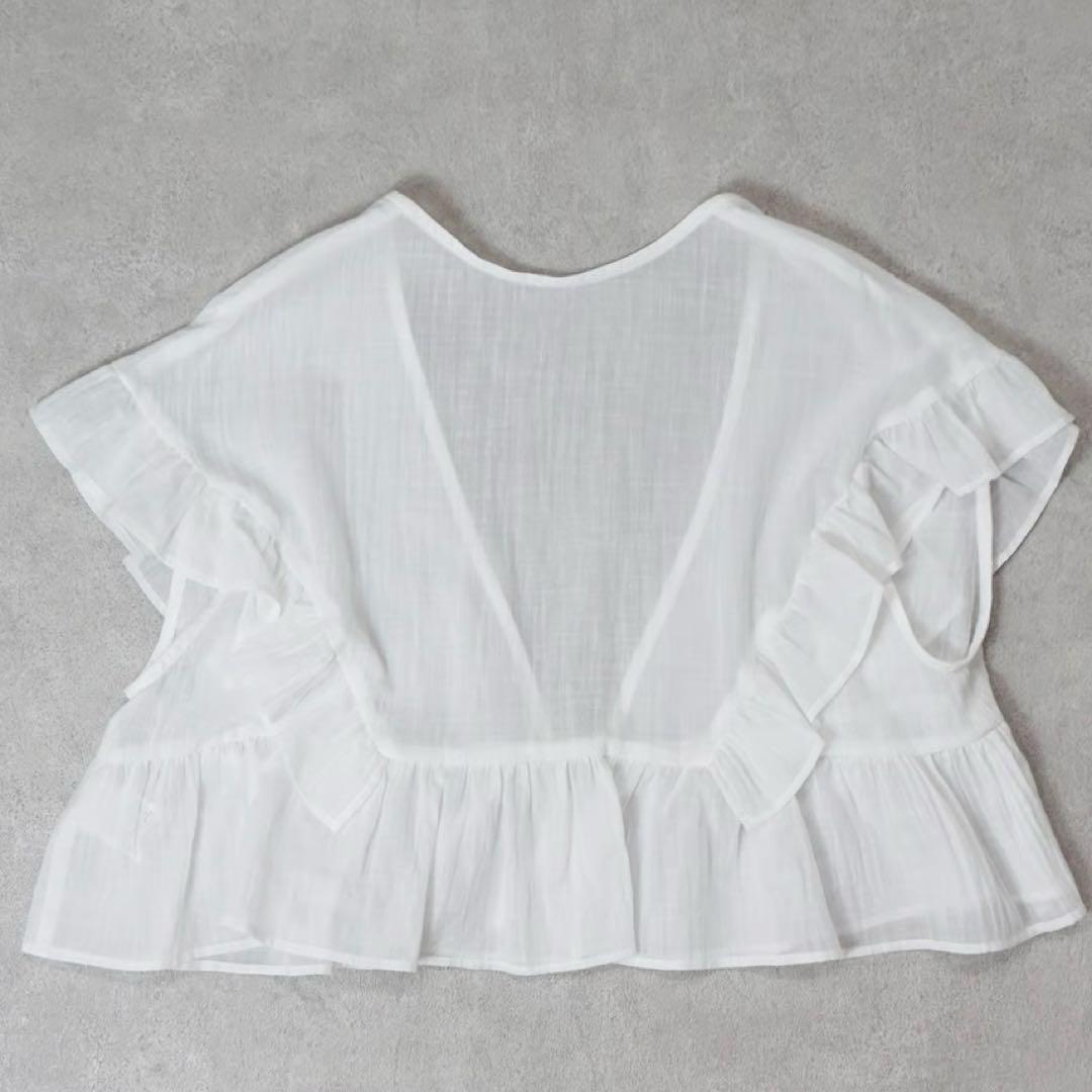 atelier emau アトリエエマウ クリオネフリルベスト 白