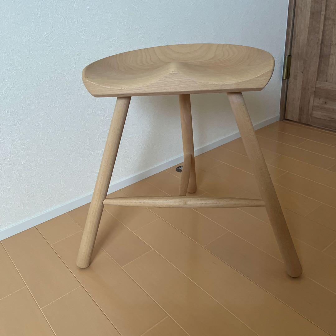 【美品】デンマーク　WERNER シューメーカーチェア　木製スツール　アクタス