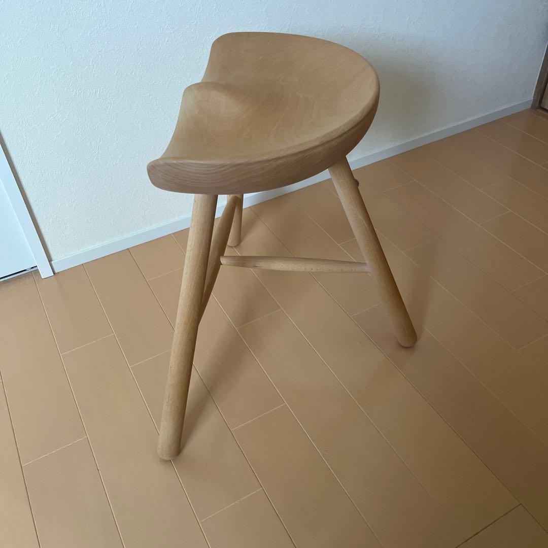 【美品】デンマーク　WERNER シューメーカーチェア　木製スツール　アクタス