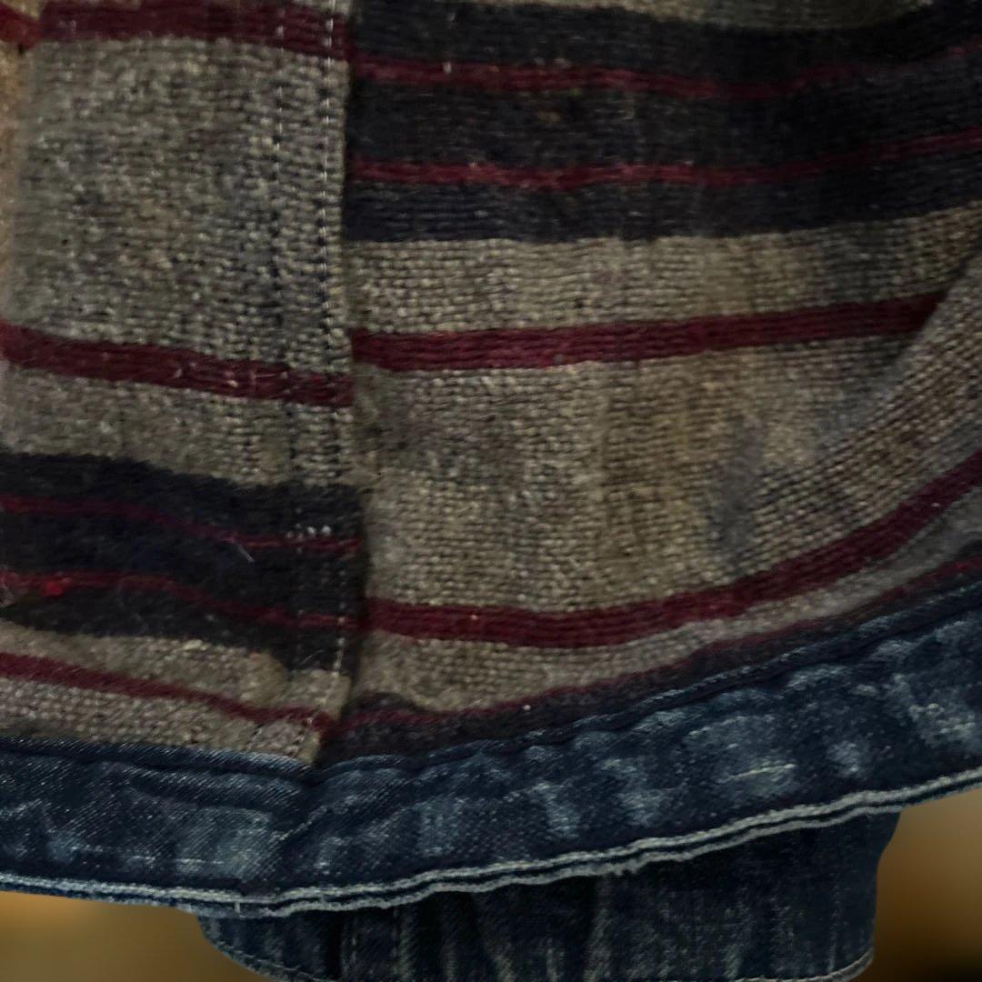 デニムカバーオール コーデュロイ襟