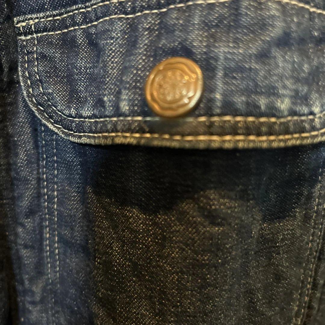 デニムカバーオール コーデュロイ襟