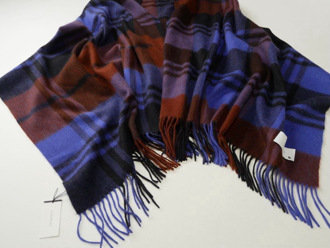 macocca マコッカ カシミア100 ストール　チェック