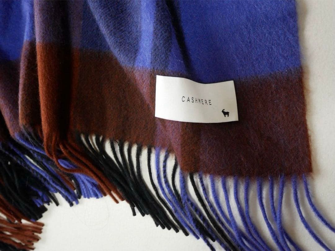 macocca マコッカ カシミア100 ストール　チェック