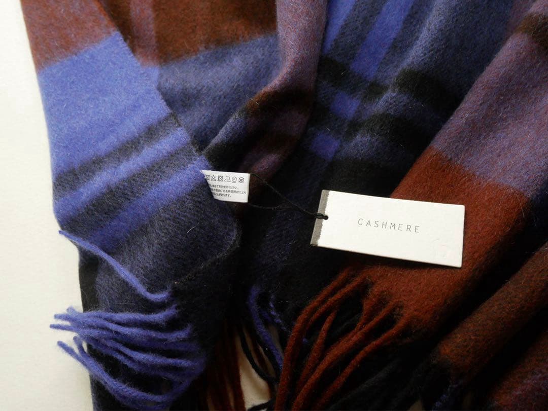 macocca マコッカ カシミア100 ストール　チェック