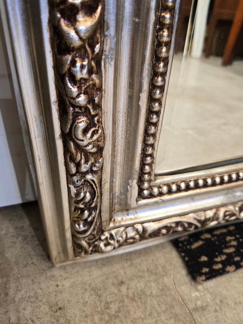 25% イタリア製 大型ミラー アンティーク調 壁掛け ウォールミラー 姿見 B