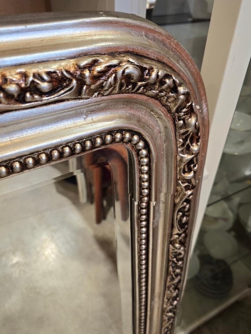 25% イタリア製 大型ミラー アンティーク調 壁掛け ウォールミラー 姿見 B