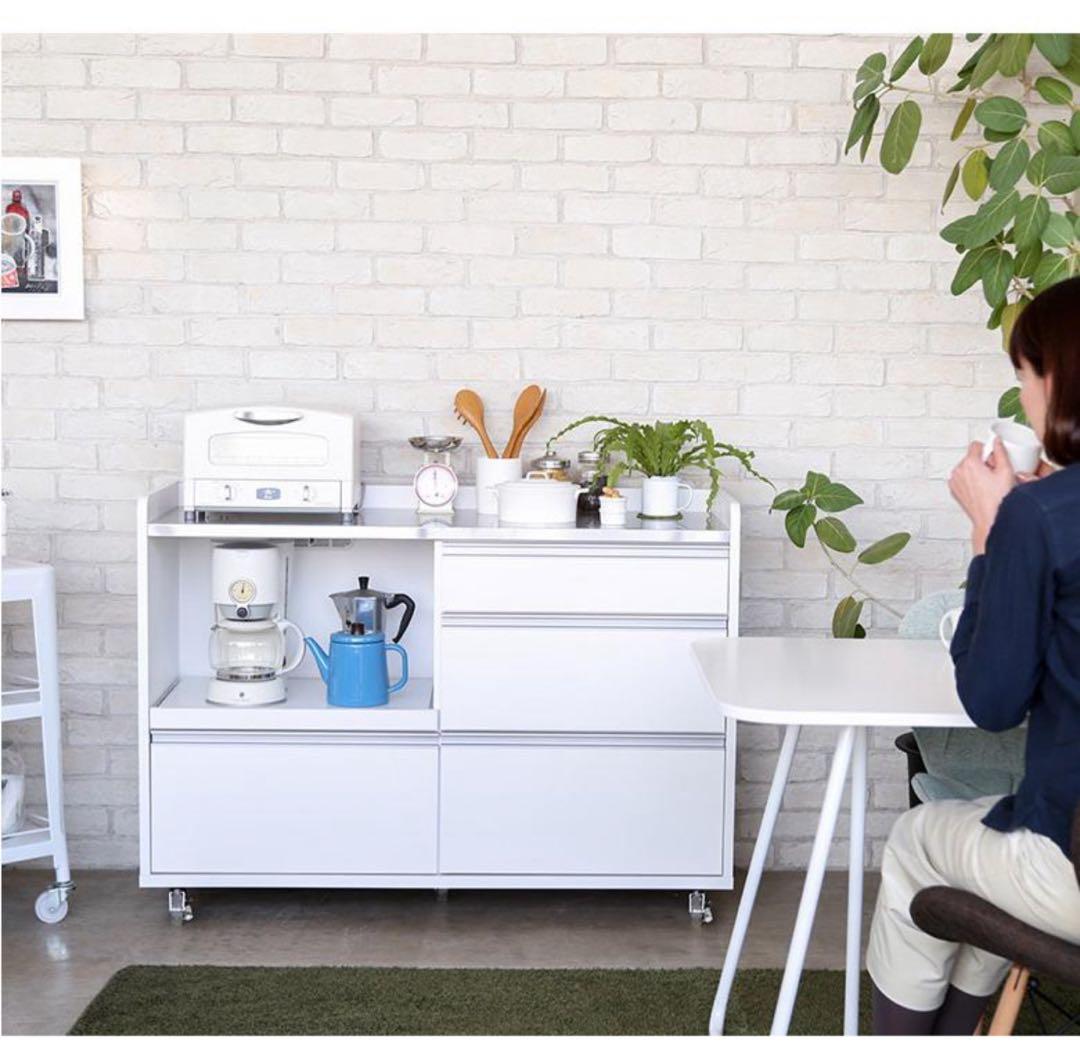 【人気商品！いまのキッチンでは物足りない方へ】キャスター付き 121cm