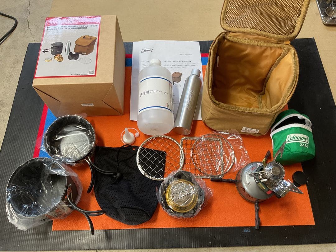 新品Colemanコンパクトアルストダブルバーナー＆クッカーセット付属品多数付き