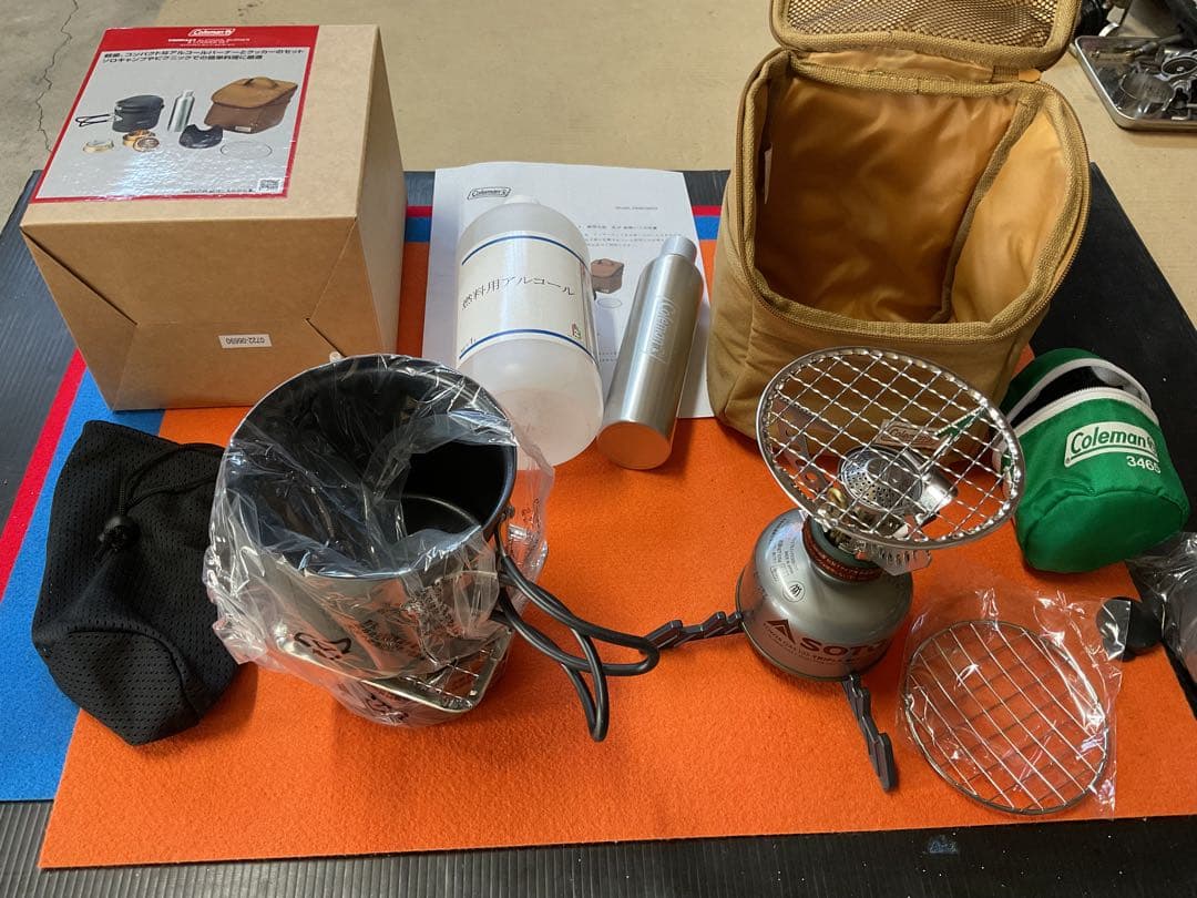 新品Colemanコンパクトアルストダブルバーナー＆クッカーセット付属品多数付き