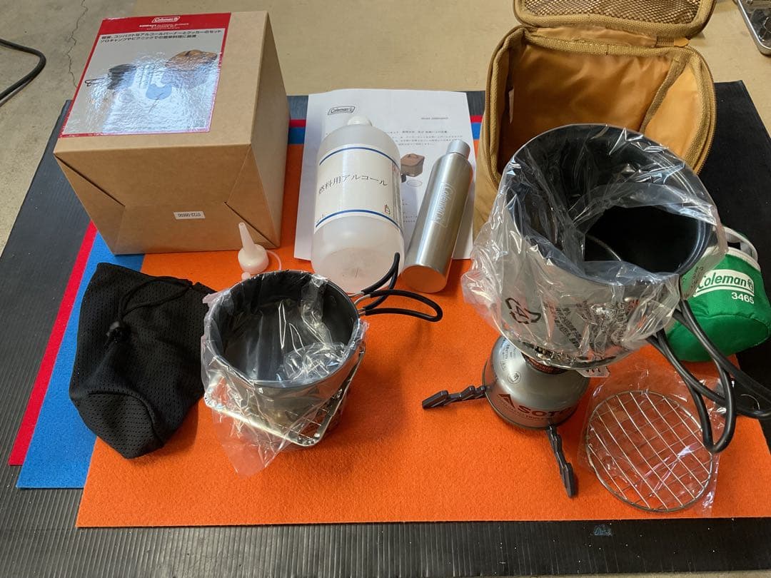 新品Colemanコンパクトアルストダブルバーナー＆クッカーセット付属品多数付き