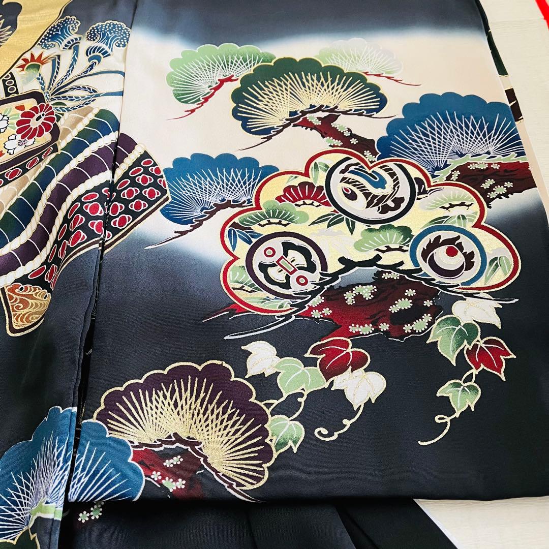 お宮参り　産着　正絹　着物 男の子　七五三 五歳