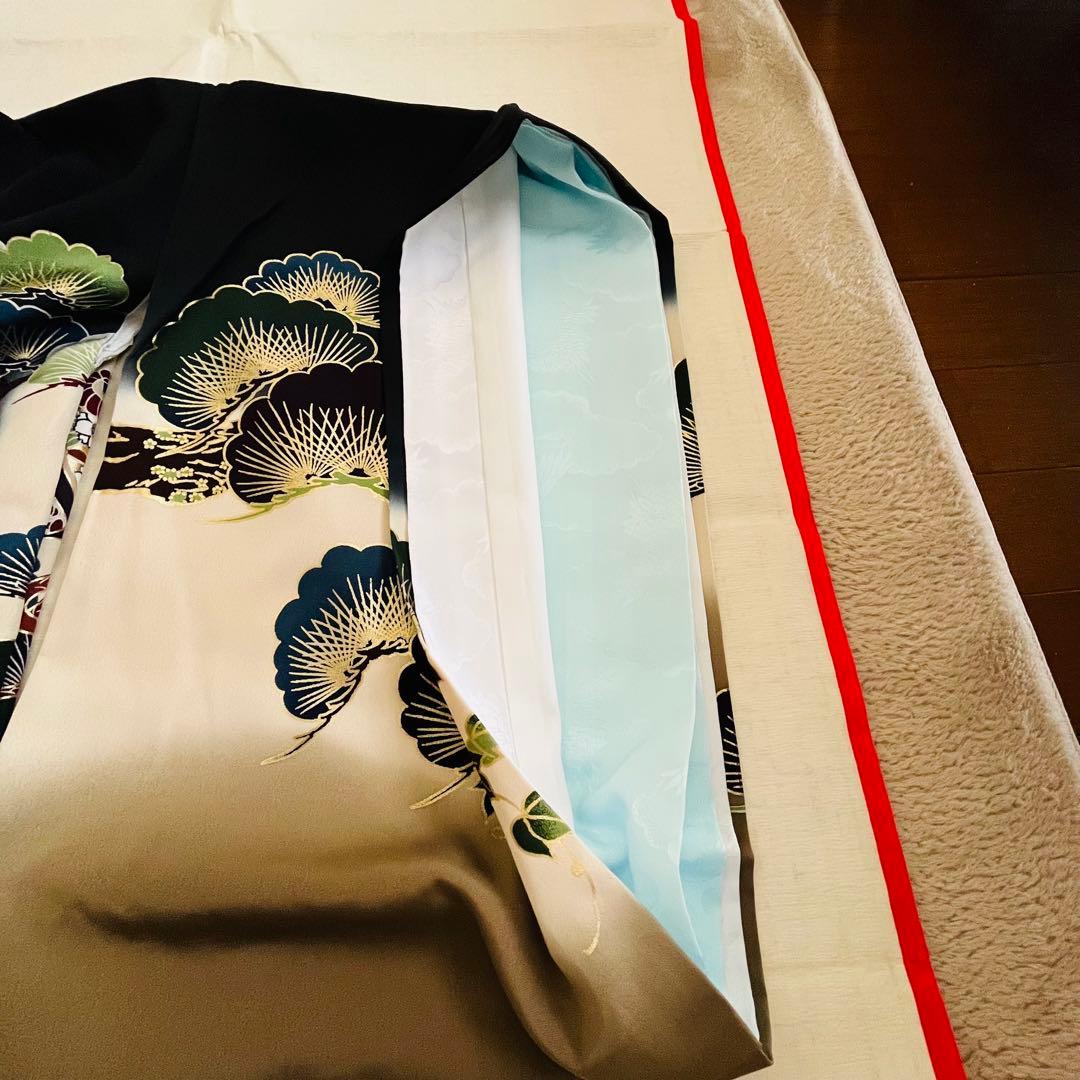 お宮参り　産着　正絹　着物 男の子　七五三 五歳