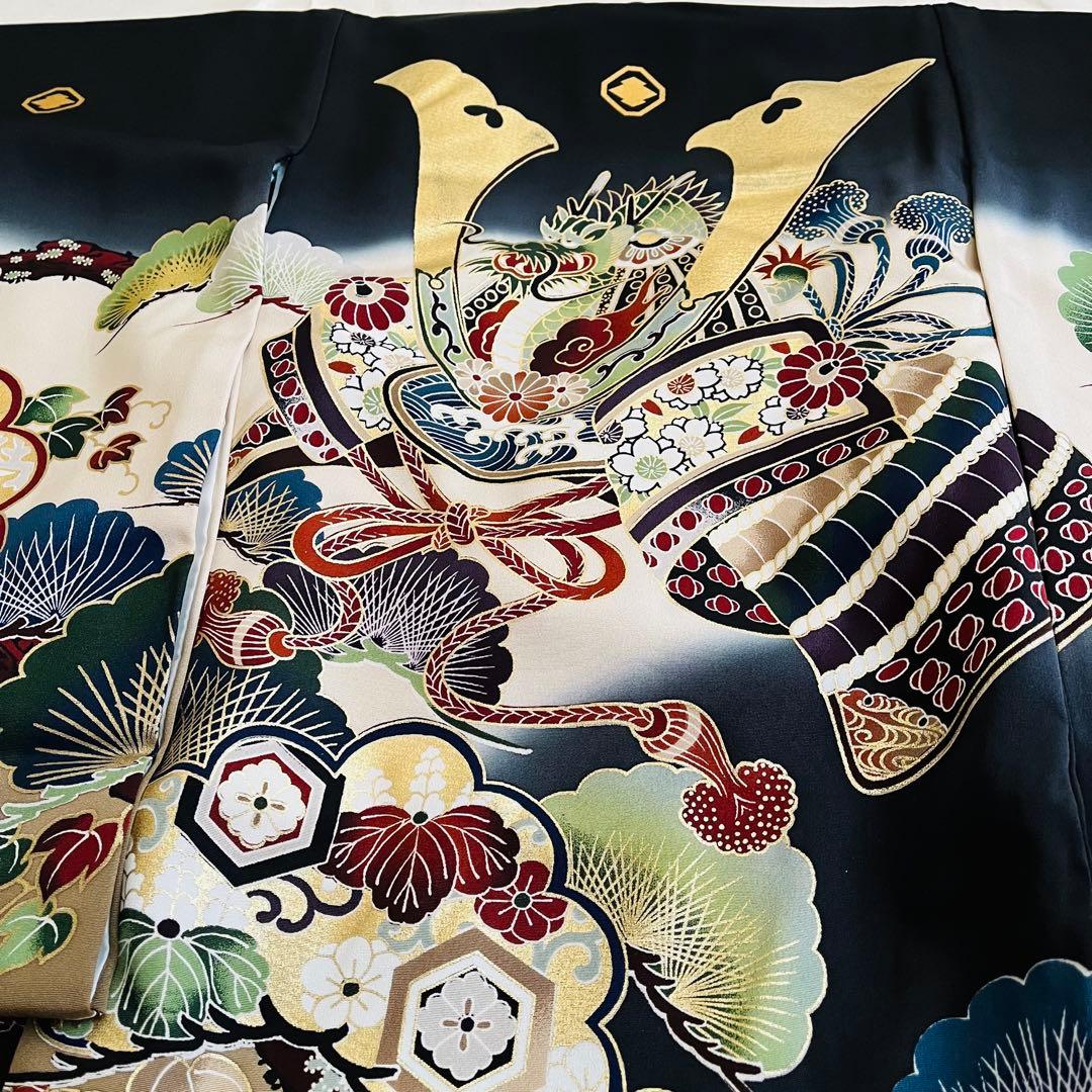 お宮参り　産着　正絹　着物 男の子　七五三 五歳