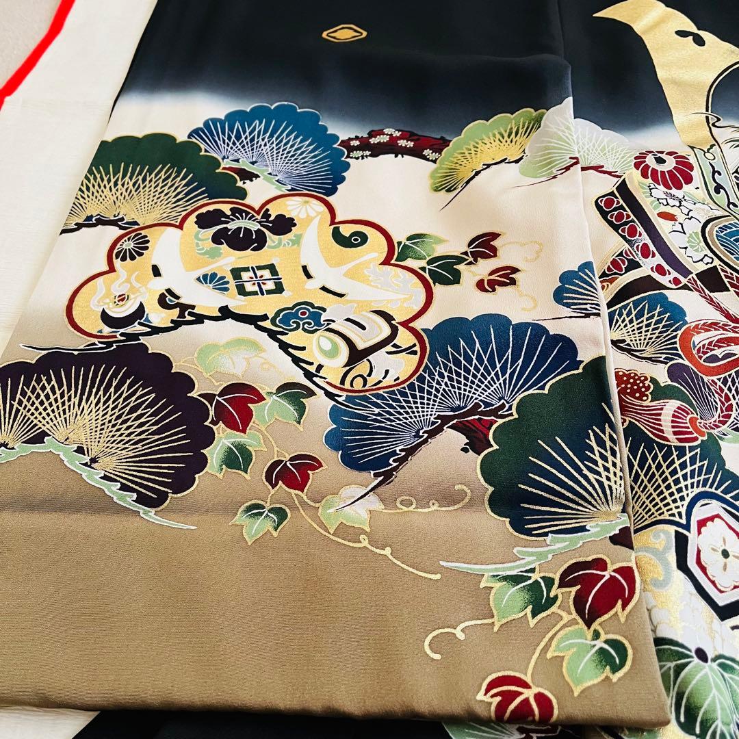 お宮参り　産着　正絹　着物 男の子　七五三 五歳