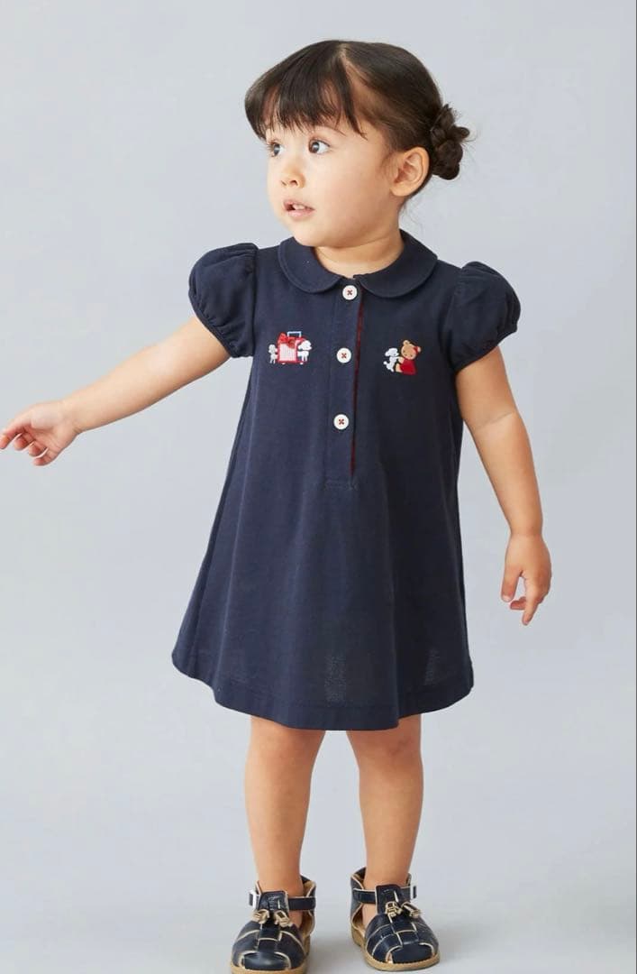 新品　ファミリア　100 女の子　ワンピース　冠婚葬祭　おけいこ