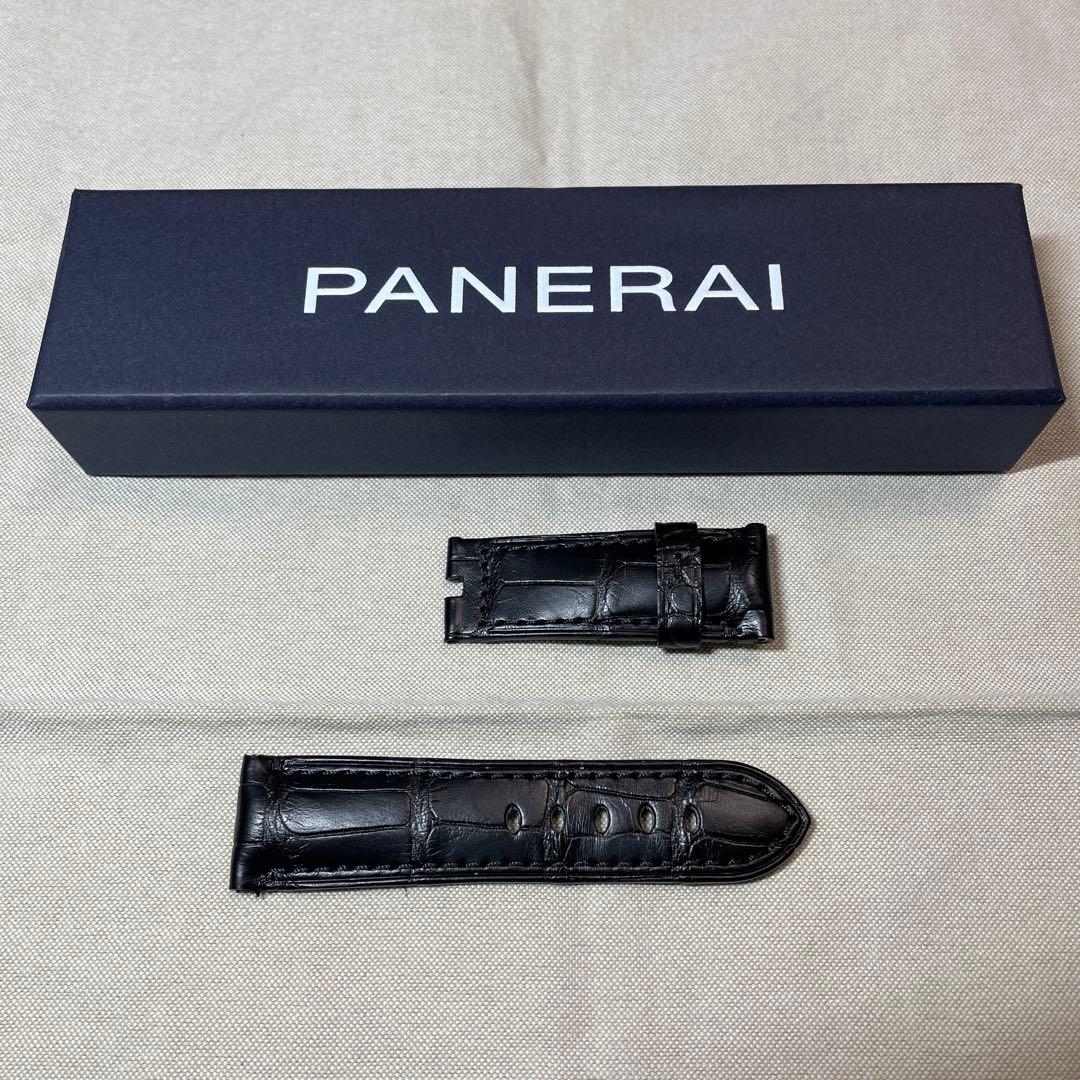 PANERAI ブラック 純正 アリゲーター ベルト パネライ XS 未使用