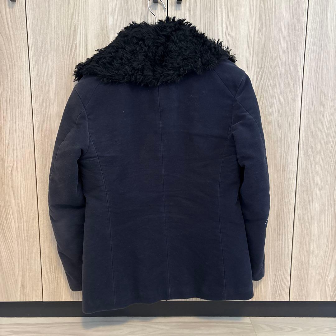 PRADA ネイビー ダブルブレストピーコート 44