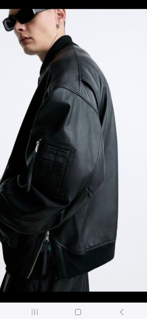 メゾンスペシャル　ZARA　レザーボンバージャケット。Ｍサイズ