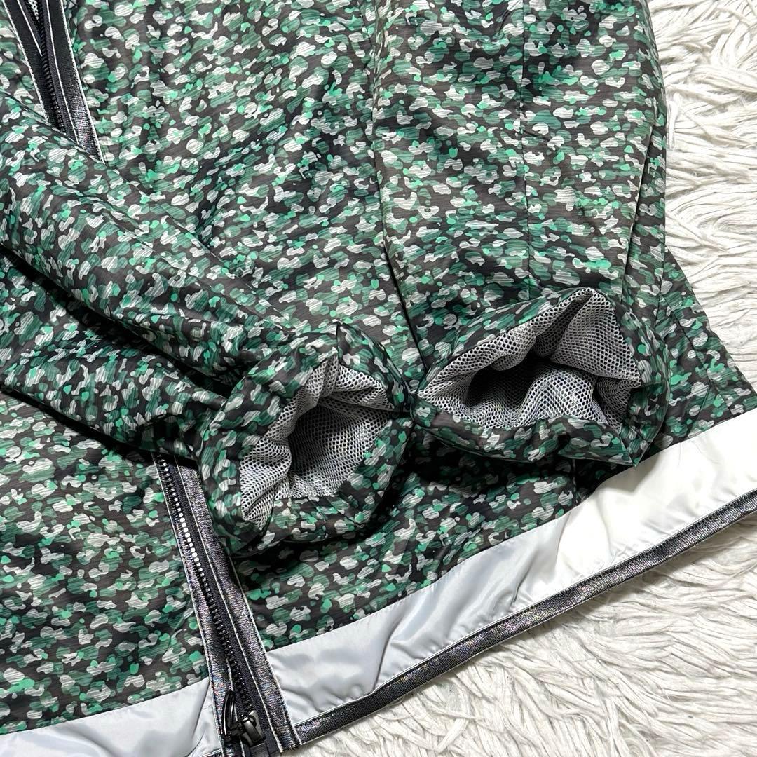 未使用級 ランバンスポール 総柄 フルジップ ダウンジャケット 薄手 ゴルフ