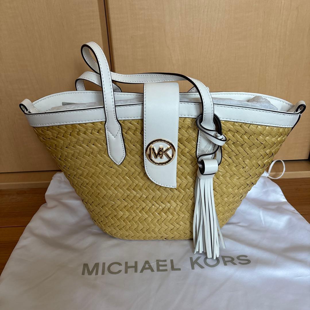MICHAEL KORS ストロー トートバッグ