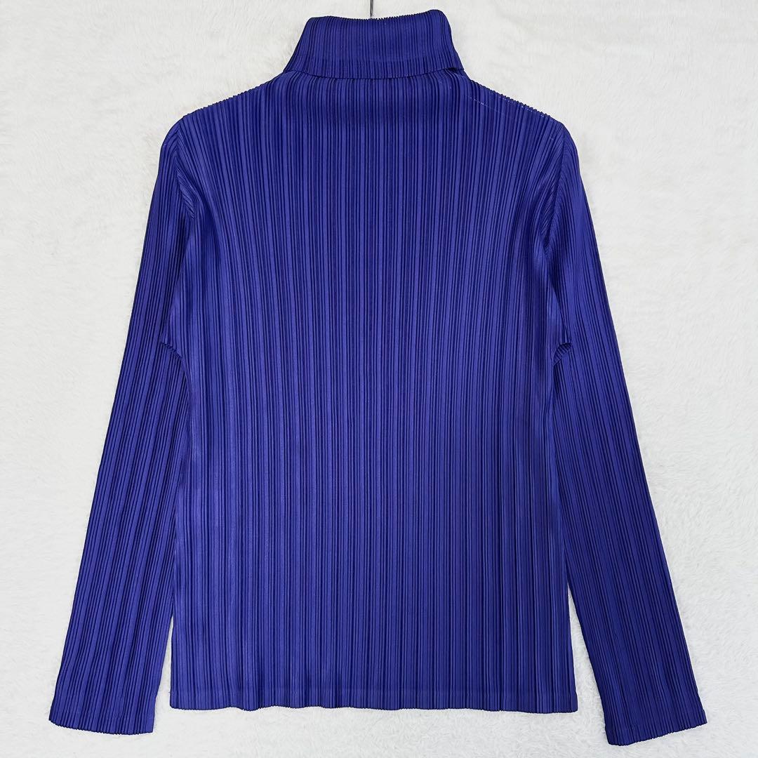 未使用に近い✨プリーツプリーズ タートルネック トップス 長袖 イッセイミヤケ