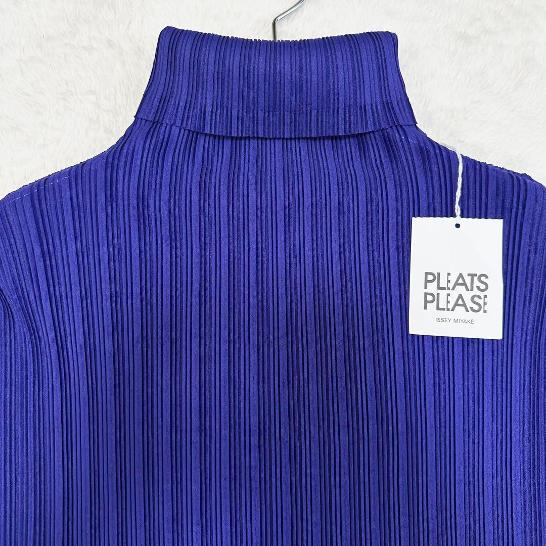 未使用に近い✨プリーツプリーズ タートルネック トップス 長袖 イッセイミヤケ