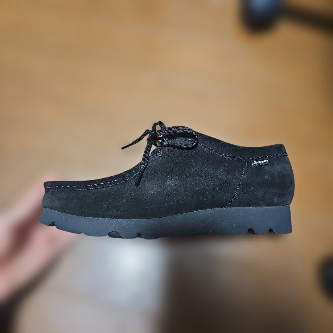 【極美品】CLARKS WallabeeGTX 25.5㎝ ブラックスエード