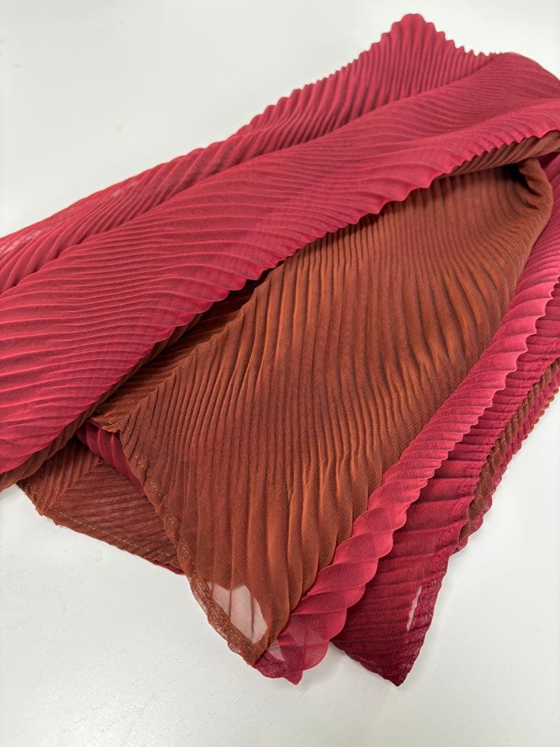 イッセイミヤケ　ロングスカーフ　ツートン　ISSEYMIYAKE