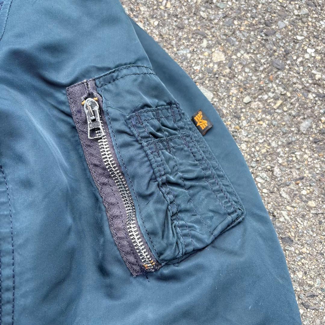 90s ALPHA ma-1 フライトジャケット ネイビー Lサイズ USA製