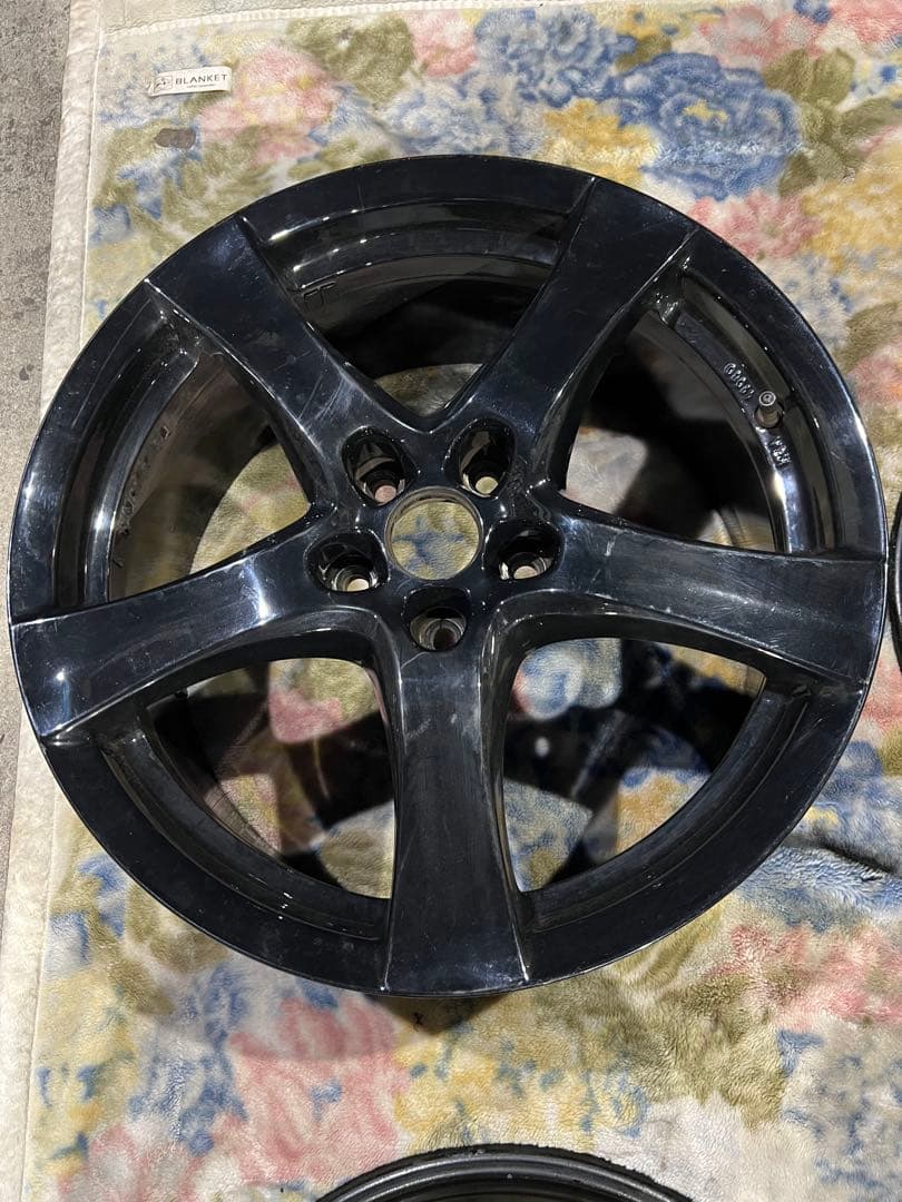 ブラック 18インチ 5本スポークホイールセット