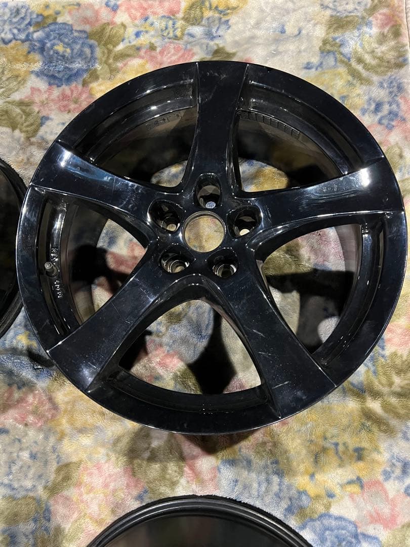 ブラック 18インチ 5本スポークホイールセット