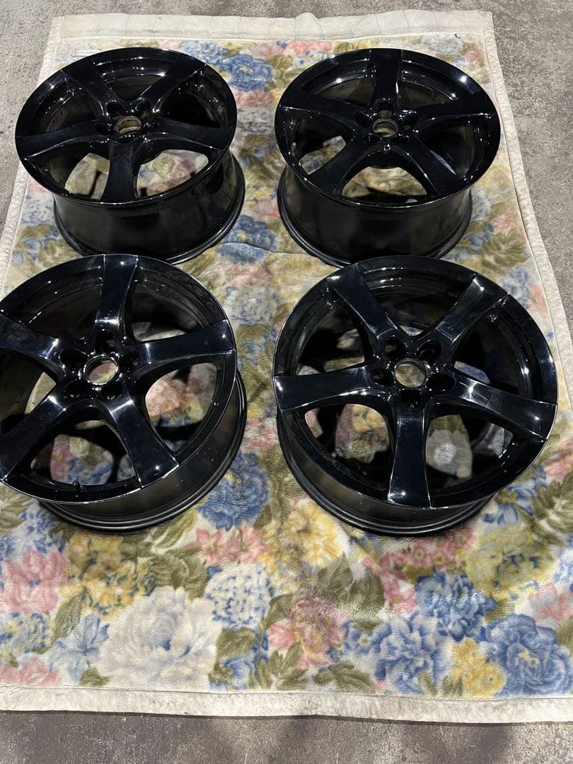 ブラック 18インチ 5本スポークホイールセット