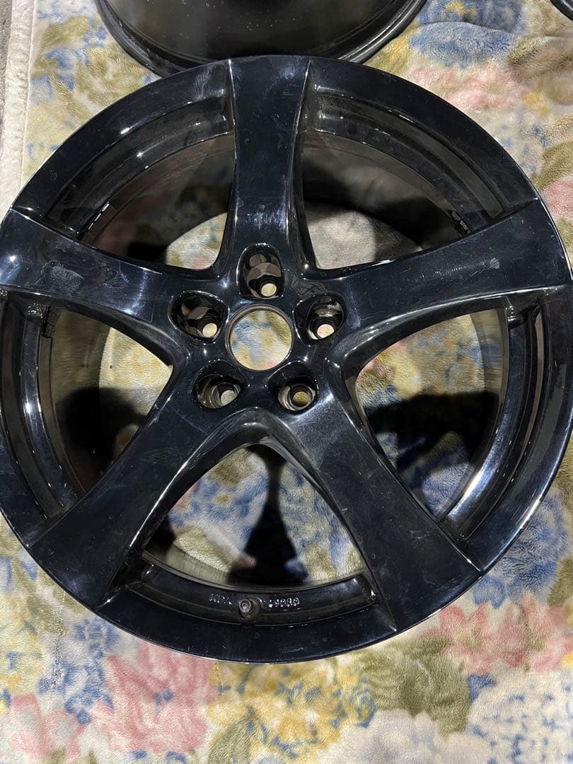 ブラック 18インチ 5本スポークホイールセット