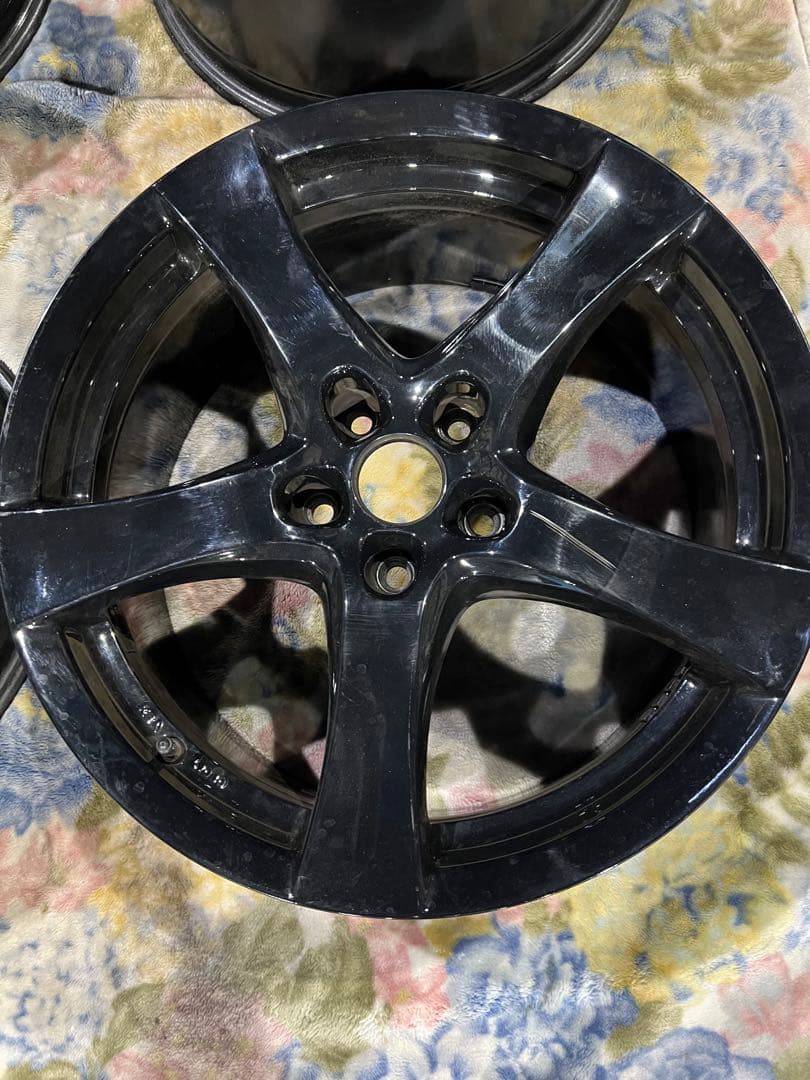ブラック 18インチ 5本スポークホイールセット