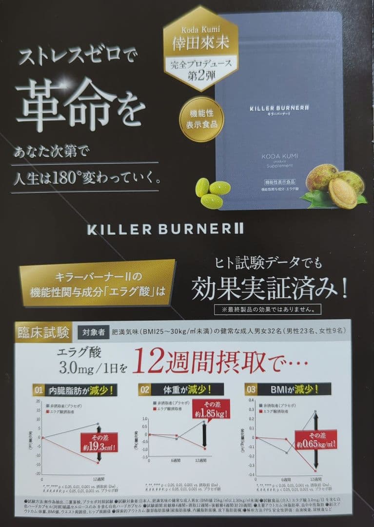 ◎新品【キラーバーナー２　90日分(90粒✕3袋)・フェイス＆ボディ用カッサ】