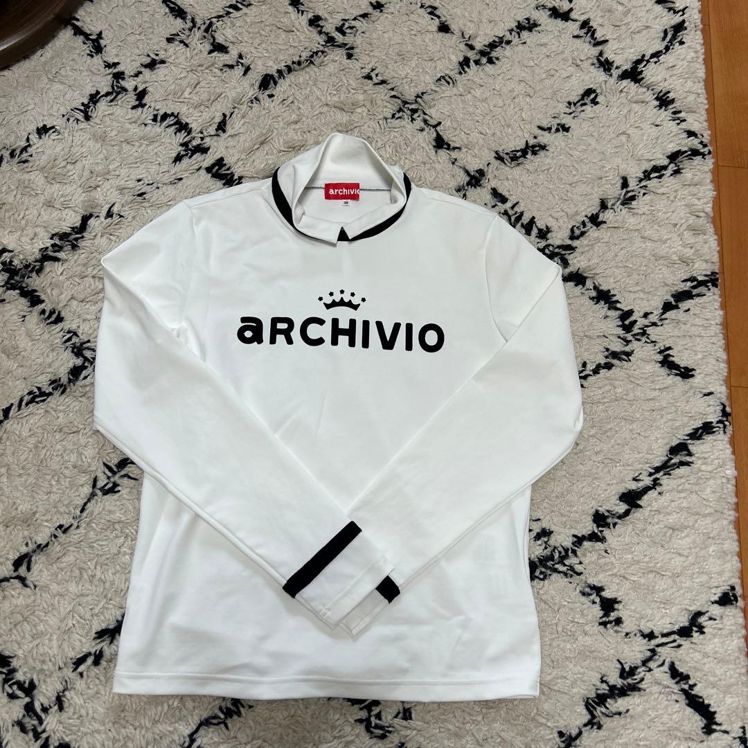 archivio 長袖ポロシャツ 38 ホワイト