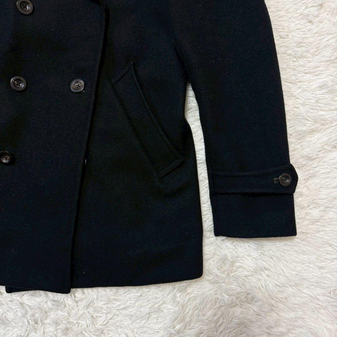 ✨極美品/カシミヤ/L✨トゥモローランド ピーコート キルティング 切り替え 黒