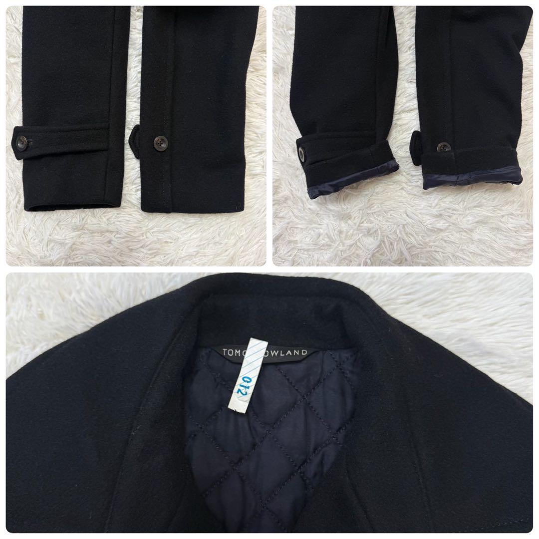 ✨極美品/カシミヤ/L✨トゥモローランド ピーコート キルティング 切り替え 黒