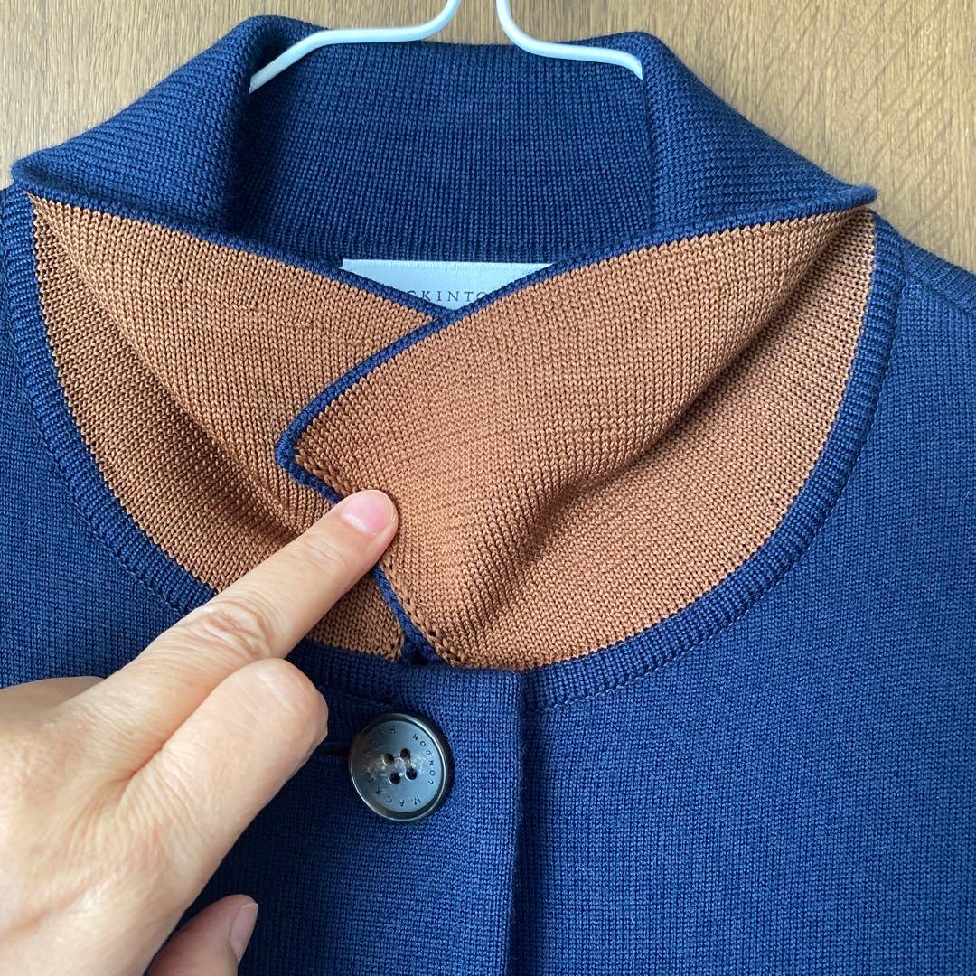 MACKINTOSH LONDON ウールニットコート バイカラー 38