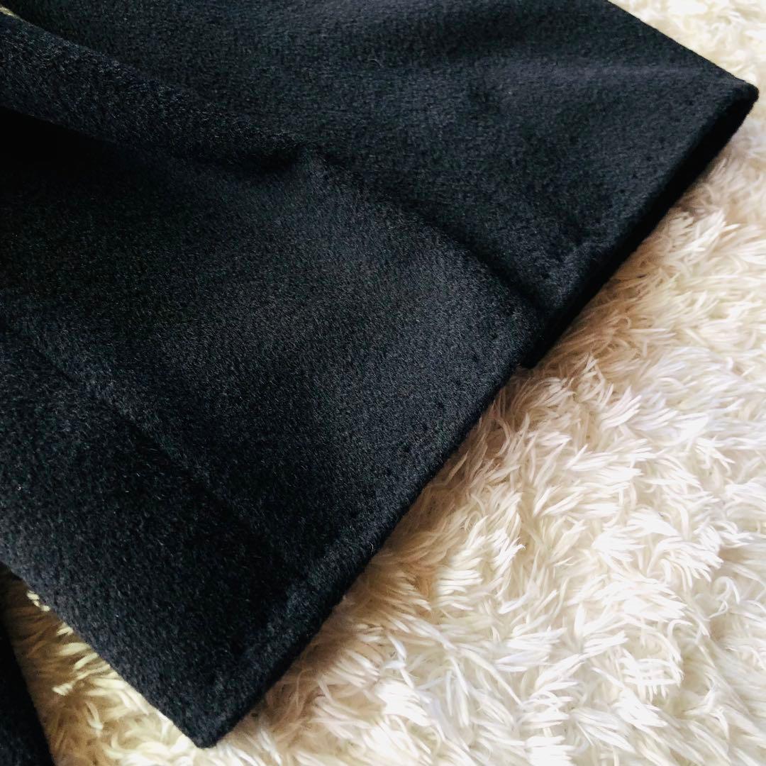 美品✨マックスマーラ ベルテッドコート カシミヤ100% 白タグ ブラック 38