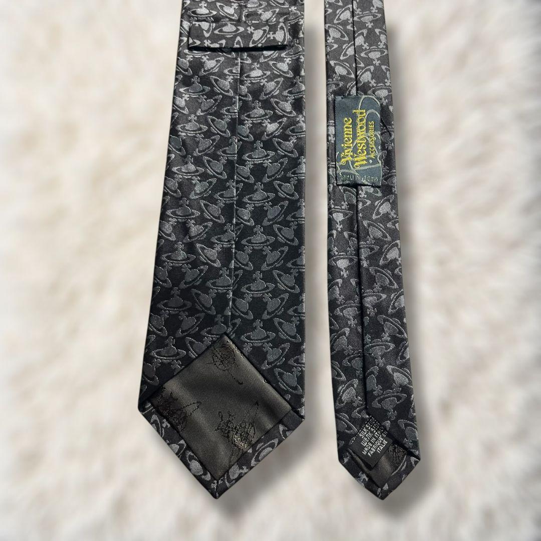 【新品✨】ヴィヴィアンウエストウッド 総オーブ柄 シルバー ブラック ジャガード