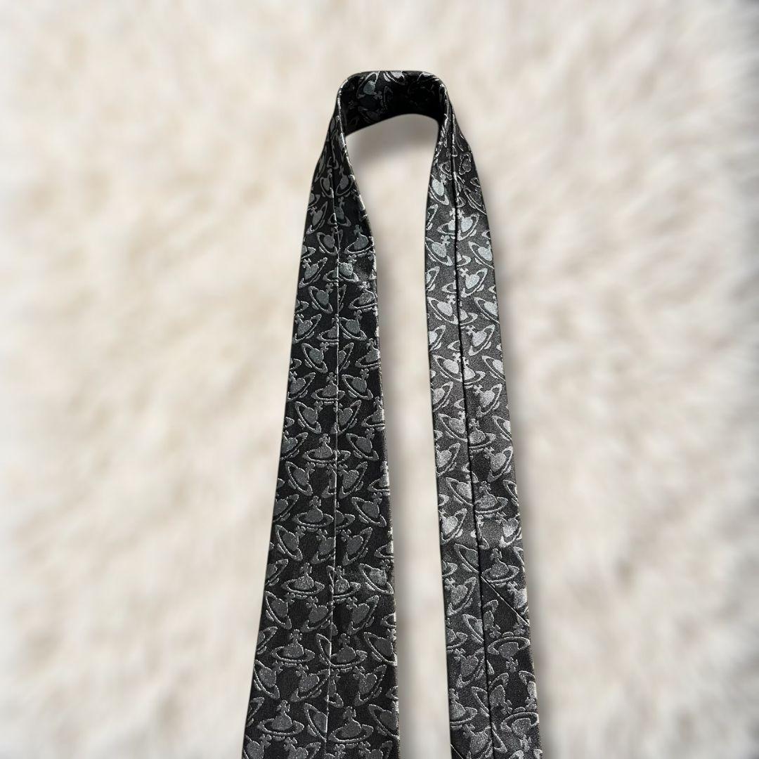 【新品✨】ヴィヴィアンウエストウッド 総オーブ柄 シルバー ブラック ジャガード