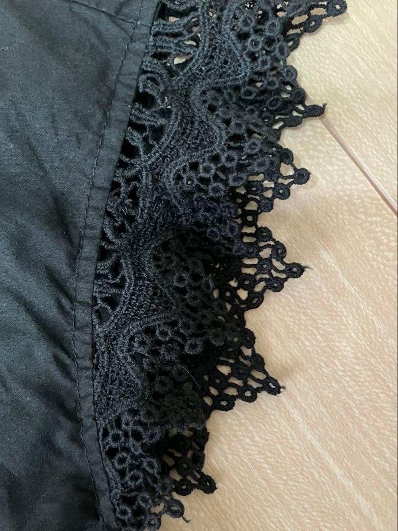 Curensology コットンレースオールインワン　ブラック